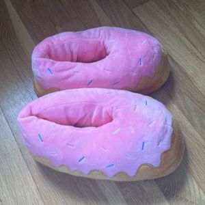 Strawberry Frosted Sprinkle Donut Slippers